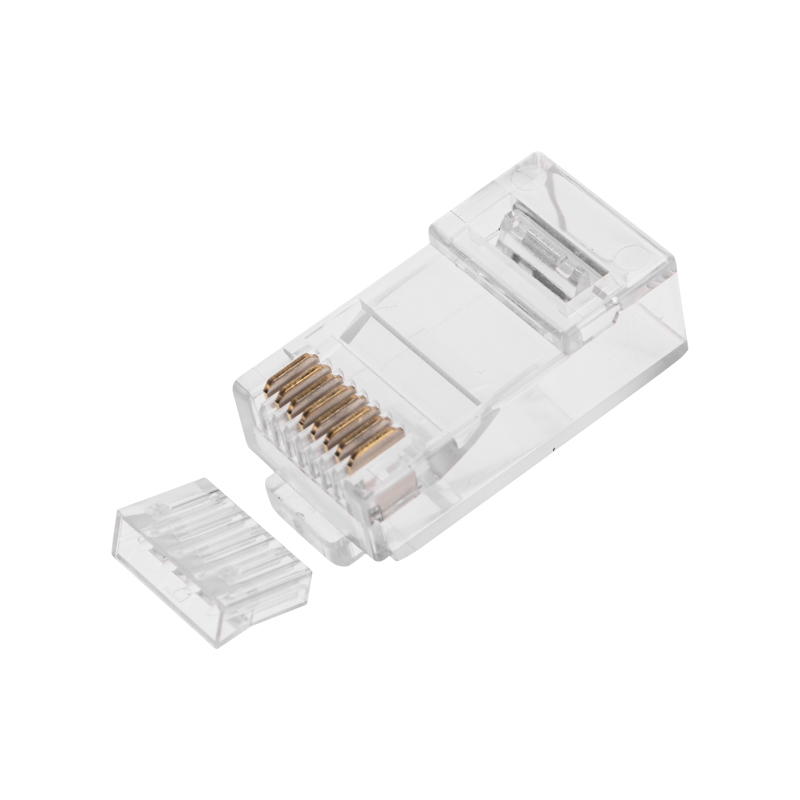 Коннектор RJ-45 TERACOM экранированный 8P8C Cat.5E универсальный (упак.20шт)